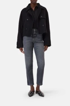 Relaxed Jeans - Pedal Pusher Mid Grey