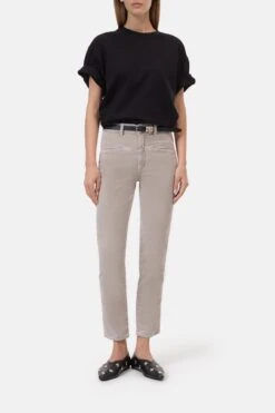 Relaxed Pants - Pedal Pusher Mud Grey