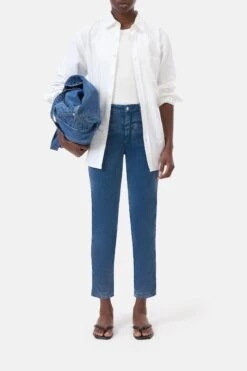 Relaxed Pants - Pedal Pusher Eclipse Blue