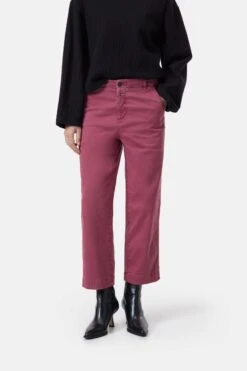 Relaxed Pants - Rovea Cherry Red