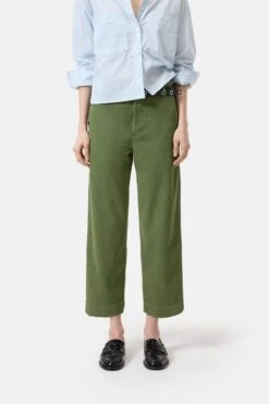 Relaxed Pants - Rovea Army Green