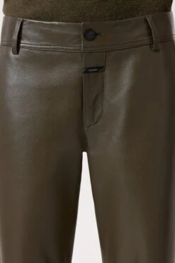 Straight Leather Pants - Serandon Marsh Green -Closed Geschaft C21259 81P 22 694 2