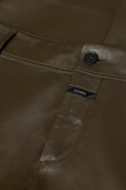 Straight Leather Pants - Serandon Marsh Green -Closed Geschaft C21259 81P 22 694 4