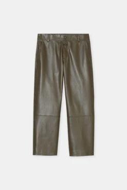 Straight Leather Pants - Serandon Marsh Green -Closed Geschaft C21259 81P 22 694 5