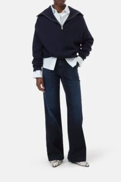 Flared Jeans - Aria Blue/black