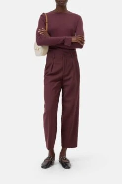 Relaxed Pants - Ruthy Dark Raisin Red