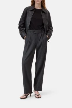 Wide Pants - Mawson Anthracite Melange