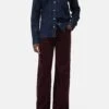 Wide Pants - Gillan Aus Breitcord Dark Raisin Red