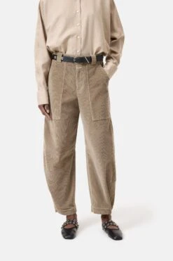 Barrel Pants - Rhannon Aus Breitcord Clay Beige