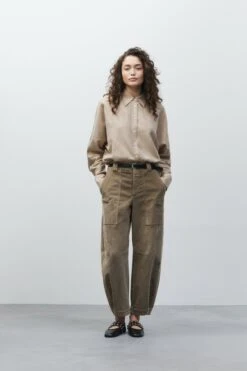 Barrel Pants - Rhannon Aus Breitcord Clay Beige -Closed Geschaft C21734 38I 30 911 4