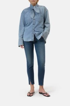 Skinny Jeans - Baker With Slit Dark Blue