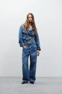Wide Jeans - Deni-X Mid Blue -Closed Geschaft C21999 18Q 4W MBL 4
