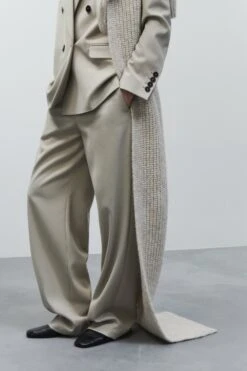 Schal Aus Alpaka-Mix-Garn Silt Grey -Closed Geschaft C90808 94T 22 198 3