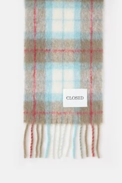 Karierter Schal Aus Alpaka-Mix Clay Beige 2 Karierter Schal Aus Alpaka-Mix Clay Beige -Closed Geschaft C90823 70F 22 911 2