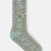 Lurex-Socken Mit Monogramm Lichen Green