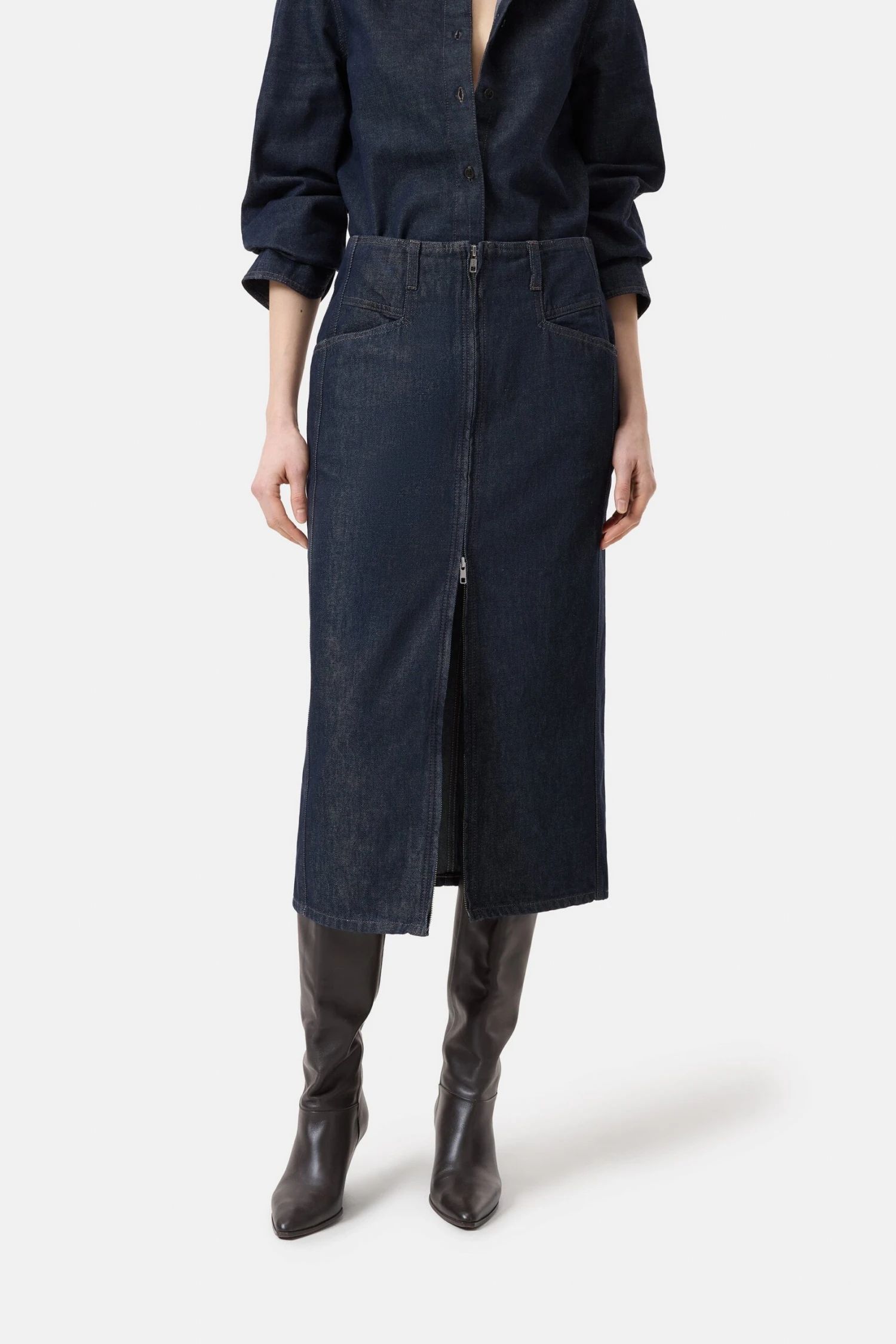 Denim-Rock mit Reißverschluss Dark blue Denim-Rock Mit Reißverschluss Dark Blue -Closed Geschaft C93346 18Y 19 DBL scaled