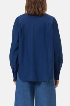 Oversized Hemd Aus Baumwolle Dark Blue -Closed Geschaft C94240 19Y 27 DBL 2