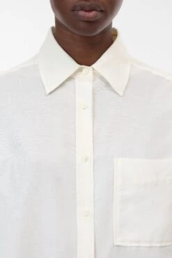 Bluse Aus Baumwolle-Mix Ivory 3 Bluse Aus Baumwolle-Mix Ivory -Closed Geschaft C94240 23M 22 218 3