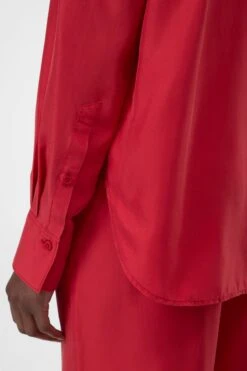 Oversized Seidenbluse Rose Red -Closed Geschaft C94240 27W 22 308 4
