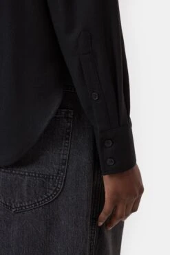 Oversized Flanell-Hemd Black -Closed Geschaft C94240 355 22 100 4