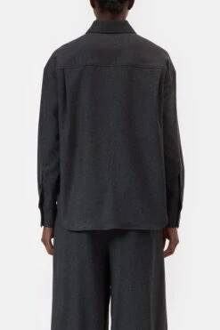 Oversized Flanell-Hemd Anthracite Melange -Closed Geschaft C94240 355 22 190 2