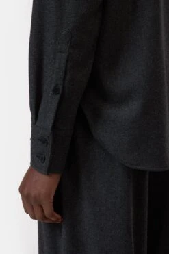 Oversized Flanell-Hemd Anthracite Melange -Closed Geschaft C94240 355 22 190 4