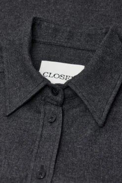 Oversized Flanell-Hemd Anthracite Melange -Closed Geschaft C94240 355 22 190 5