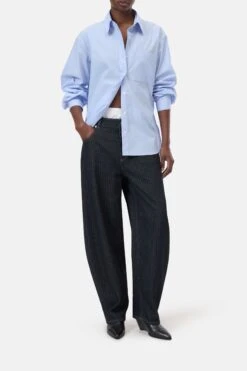 Hemdbluse Aus Baumwolle Lazio Blue