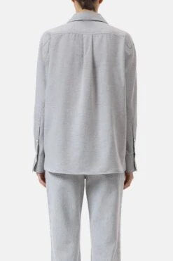 Asymmetrische Bluse Aus Baumwolle-Mix Light Grey Melange 2 Asymmetrische Bluse Aus Baumwolle-Mix Light Grey Melange -Closed Geschaft C94246 23M 22 127 2