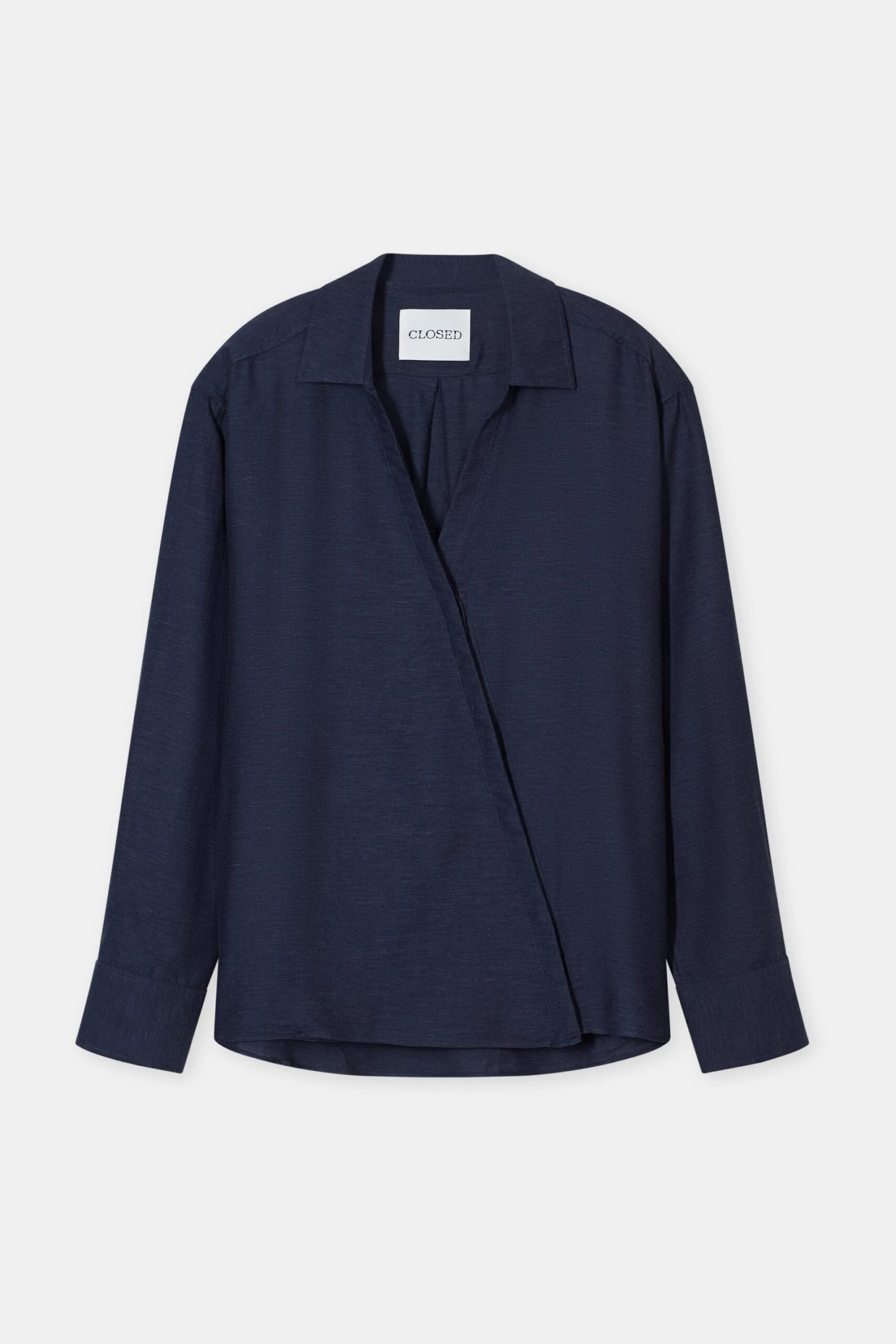 Asymmetrische Bluse aus Baumwolle-Mix Smokey blue Asymmetrische Bluse Aus Baumwolle-Mix Smokey Blue -Closed Geschaft C94246 23M 22 506 6 scaled