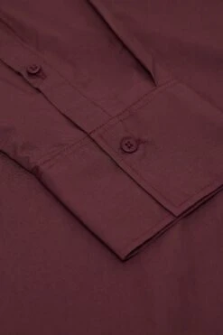 Popeline-Bluse Mit Diagonaler Knopfleiste Dark Raisin Red -Closed Geschaft C94246 252 22 856 5