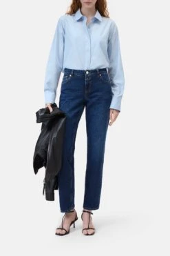 Klassische Bluse Aus Bio-Baumwolle Powder Blue