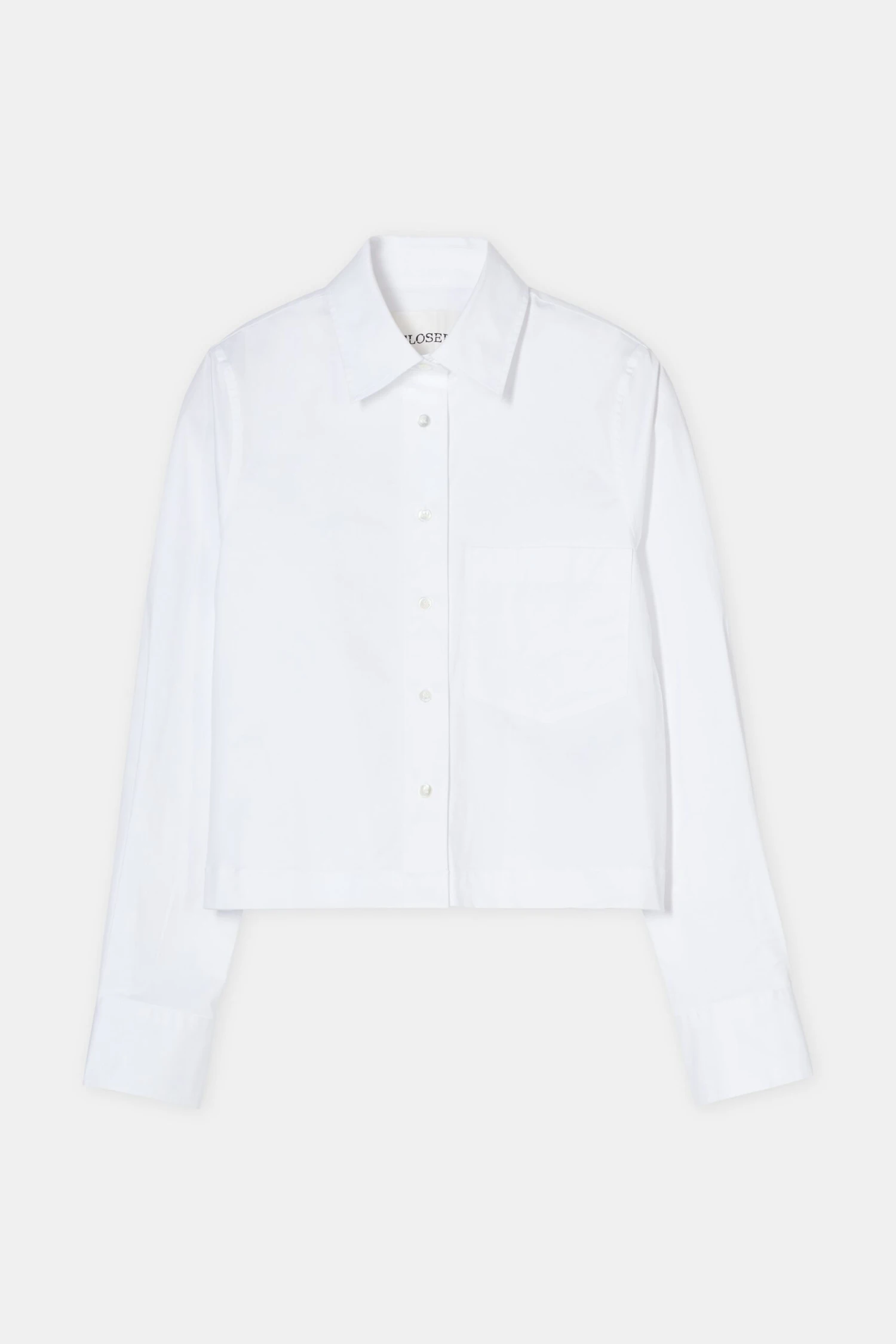 Kurze Bluse aus Baumwoll-Popeline White Kurze Bluse Aus Baumwoll-Popeline White -Closed Geschaft C94375 25E 22 200 3 scaled