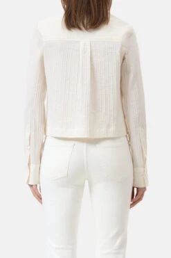 Cropped Bluse Aus Baumwolle Ecru -Closed Geschaft C94375 26O 22 201 2