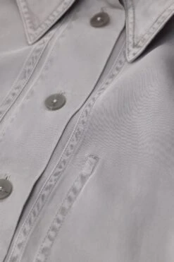 Heritage Shirt Aus Cupro-Mix Mud Grey -Closed Geschaft C94557 26E 13 123 6