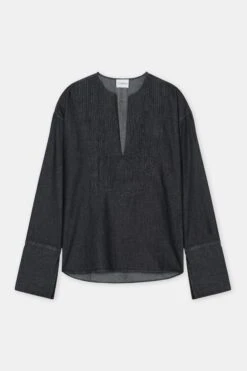 Denim-Bluse Mit Biesen Dark Grey -Closed Geschaft C94593 191 27 DGY 7
