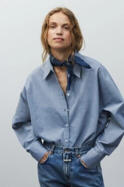 Bluse Aus Baumwolle Eclipse Blue -Closed Geschaft C94616 209 22 537 6