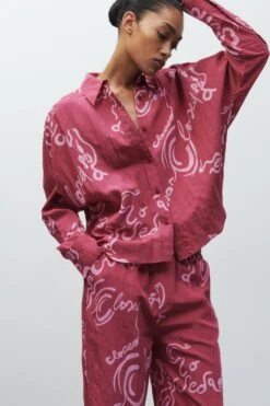 Bluse Aus Viskose Cherry Red 6 Bluse Aus Viskose Cherry Red -Closed Geschaft C94616 267 P1 343 6