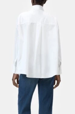 Cape-Bluse Aus Bio-Baumwolle White -Closed Geschaft C94619 252 22 200 2