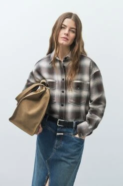 Oversized Bluse Mit Karomuster Dark Raisin Red 6 Oversized Bluse Mit Karomuster Dark Raisin Red -Closed Geschaft C94644 21J 22 856 6