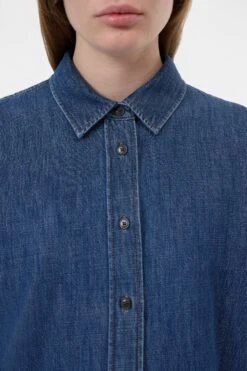 Denim-Bluse Mit Schnürung Dark Blue -Closed Geschaft C94673 16F 2B DBL 3