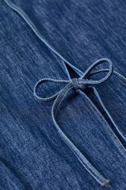 Denim-Bluse Mit Schnürung Dark Blue -Closed Geschaft C94673 16F 2B DBL 5