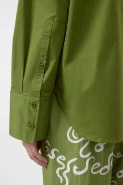 Schalbluse Aus Baumwoll-Popeline Pistachio Green 4 Schalbluse Aus Baumwoll-Popeline Pistachio Green -Closed Geschaft C94789 252 22 695 4