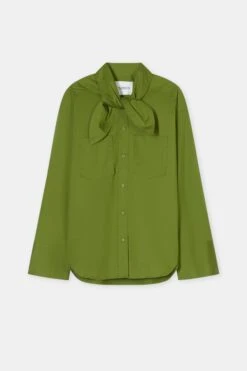 Schalbluse Aus Baumwoll-Popeline Pistachio Green 7 Schalbluse Aus Baumwoll-Popeline Pistachio Green -Closed Geschaft C94789 252 22 695 7