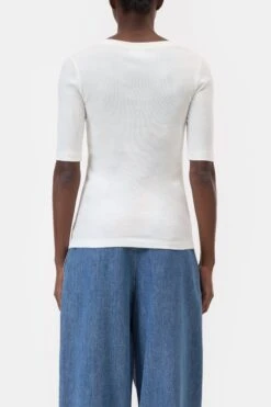 T-Shirt Aus Baumwoll-Modal Ivory -Closed Geschaft C95021 420 22 218 2