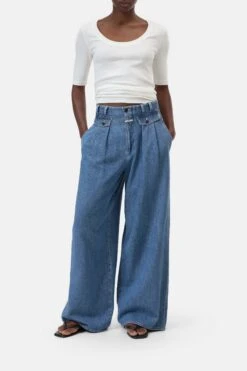 T-Shirt Aus Baumwoll-Modal Ivory