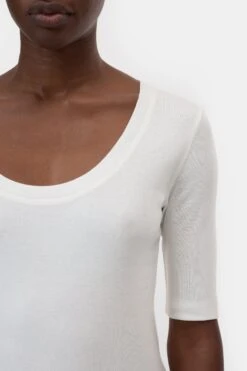 T-Shirt Aus Baumwoll-Modal Ivory -Closed Geschaft C95021 420 22 218 3