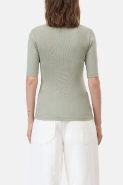 T-Shirt Aus Baumwoll-Modal Lichen Green -Closed Geschaft C95021 420 22 608 2