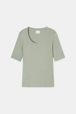 T-Shirt Aus Baumwoll-Modal Lichen Green -Closed Geschaft C95021 420 22 608 5