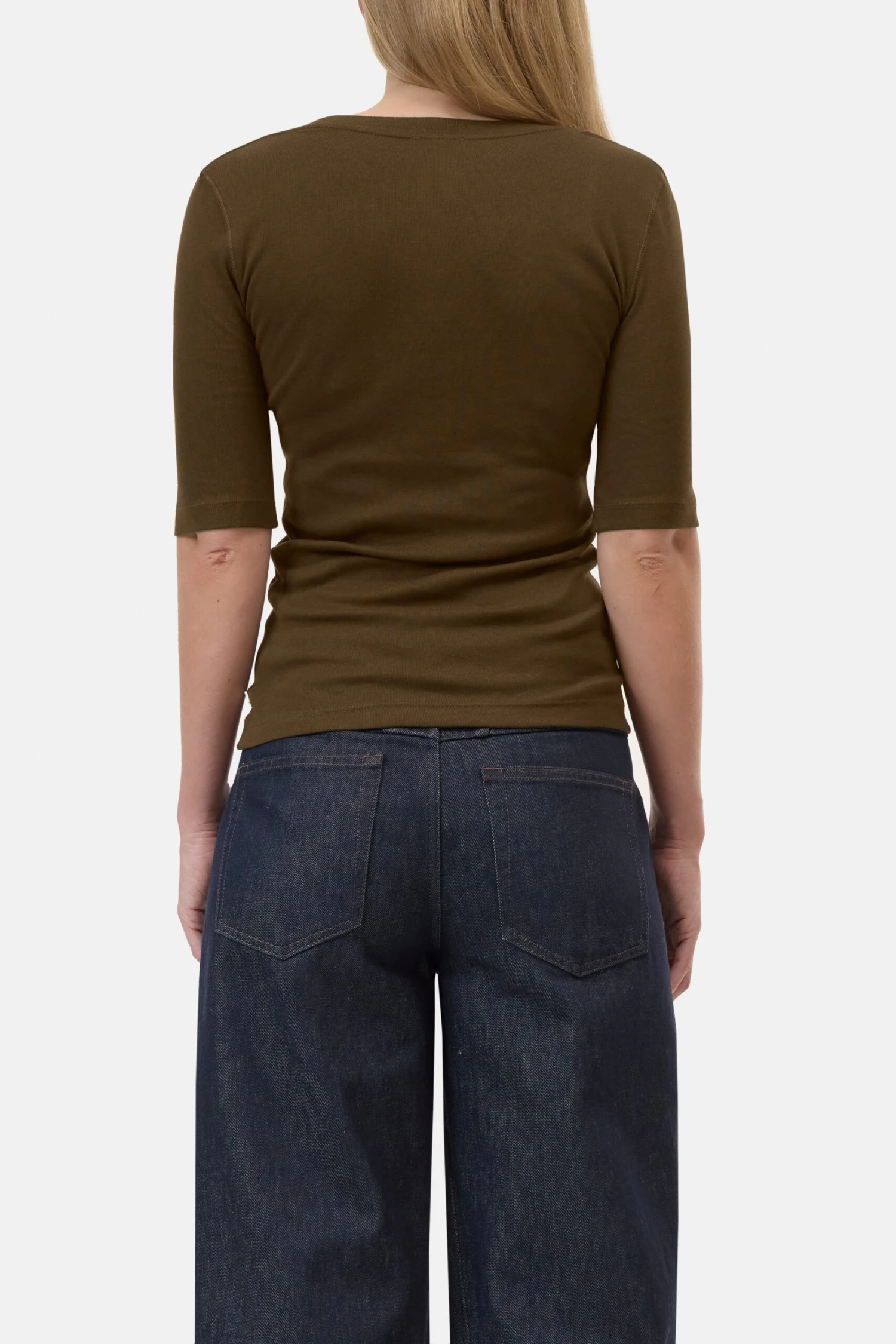 T-Shirt aus Baumwoll-Modal Marsh green T-Shirt Aus Baumwoll-Modal Marsh Green -Closed Geschaft C95021 420 22 694 2 scaled